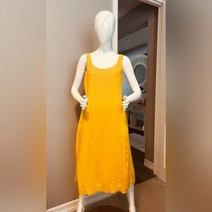 Eileen Fisher Organic Linen Scoop Neck Dress size S